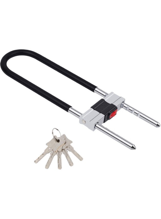 Move Iron Bicycle Lock, Extended U-Shaped Lock, Double Door Lock, Insert Lock, Anti-Theft Lock, Shop Lock, Electric Bike Lock - Image 3