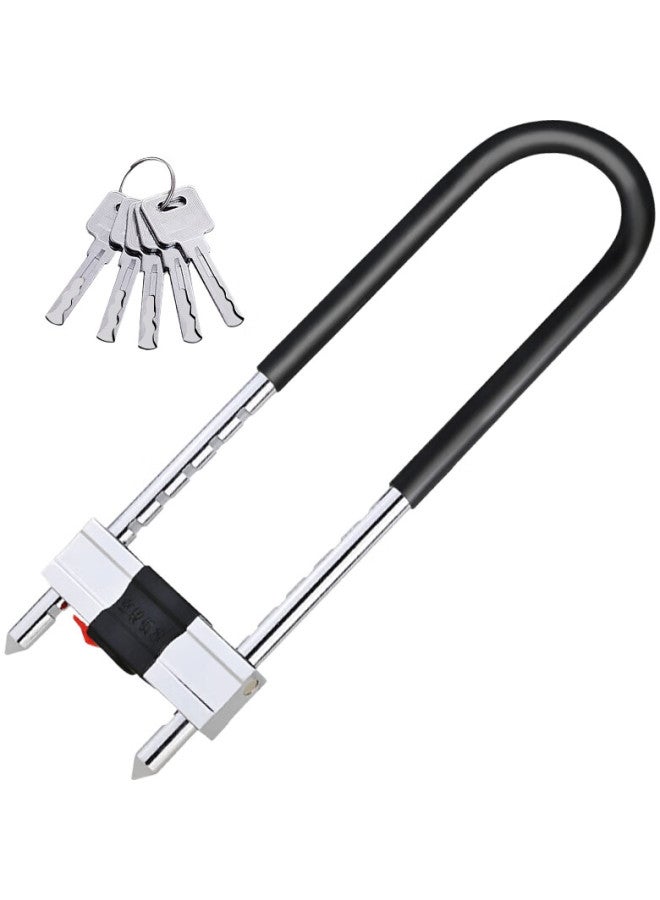 Move Iron Bicycle Lock, Extended U-Shaped Lock, Double Door Lock, Insert Lock, Anti-Theft Lock, Shop Lock, Electric Bike Lock - Image 2