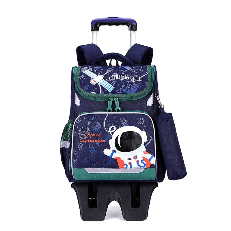 New Diteano Primary School Student Trolley Schoolbag Boys And Girls Grade 1-3-4 Light Six-Wheel Stair Climbing Wheel - Image 1