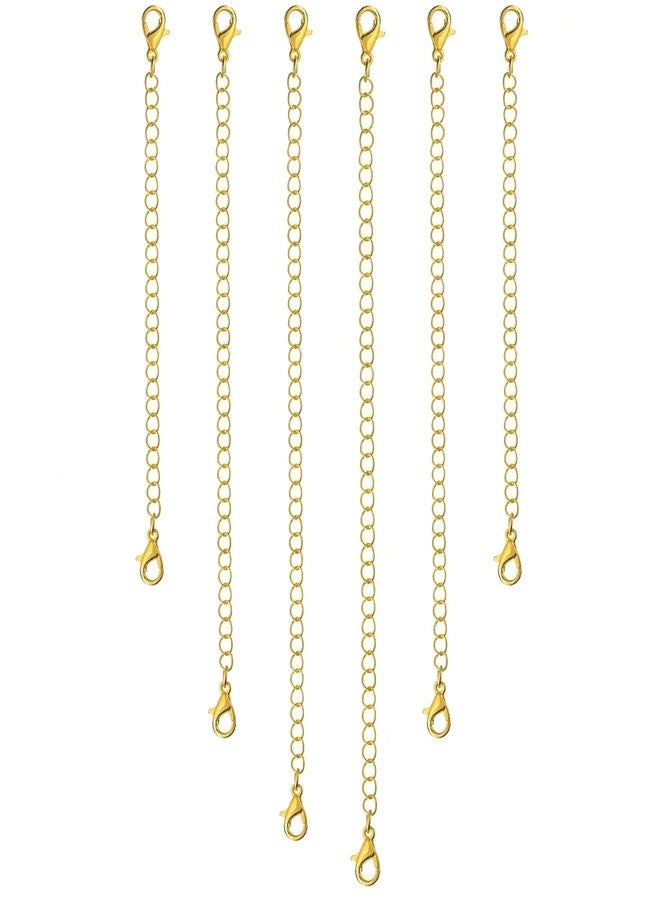Bront Pack of 6 | Hanging Tree Jewelry Chain Extender | Gold Adjustable Extension for Necklace, Bracelet, Anklet | Multi Size Set Jewelry Repair Layering Women (2",3",5",6") (Pack-6) - Image 1
