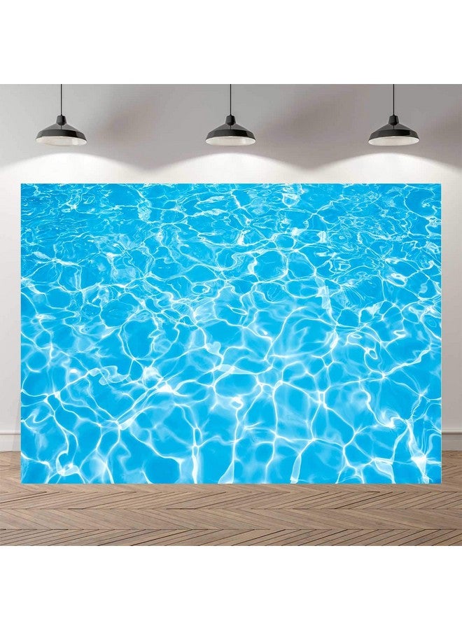 SeekPro 7X5Ft Water Blue Summer Swimming Pool Splash Water Ripple Birthday Banner Photography Backdrops Party Photo Studio Booth Background Newborn Swimming Party Banner Sk1223B - Image 4