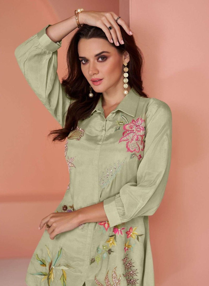 Pearl by Sayuri, Luxury Pure Silk (Green)  - Image 2