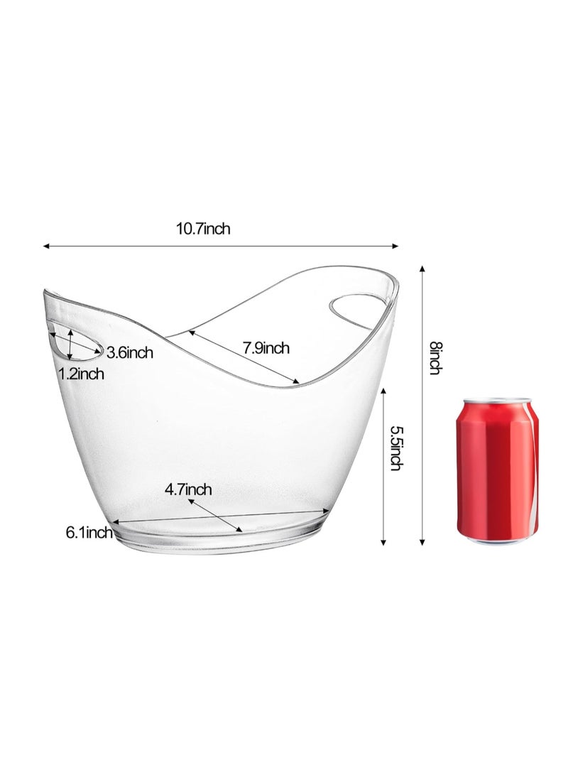 GOGOGO  Ice Bucket Clear Plastic 3.5 Liter - Storage Tub - Perfect for Wine, Champagne or Beer Bottle - Image 2
