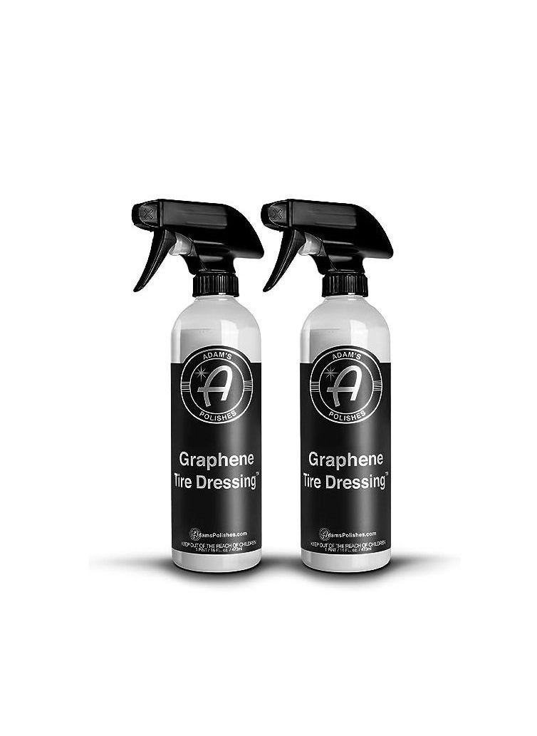Adam's Polishes - Adam's Graphene Tire Dressing Deep Black Finish W/Graphene Non Greasy Car Detailing Use W/Tire Applicator After Tire Cleaner & Wheel Cleaner Ceramic Coating Like Tire Protection (2-Pack). - Image 1