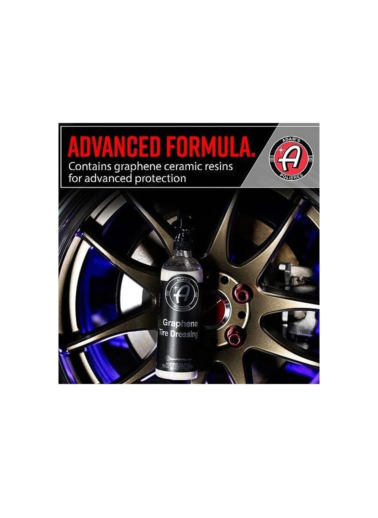 Adam's Polishes - Adam's Graphene Tire Dressing Deep Black Finish W/Graphene Non Greasy Car Detailing Use W/Tire Applicator After Tire Cleaner & Wheel Cleaner Ceramic Coating Like Tire Protection (2-Pack). - Image 1