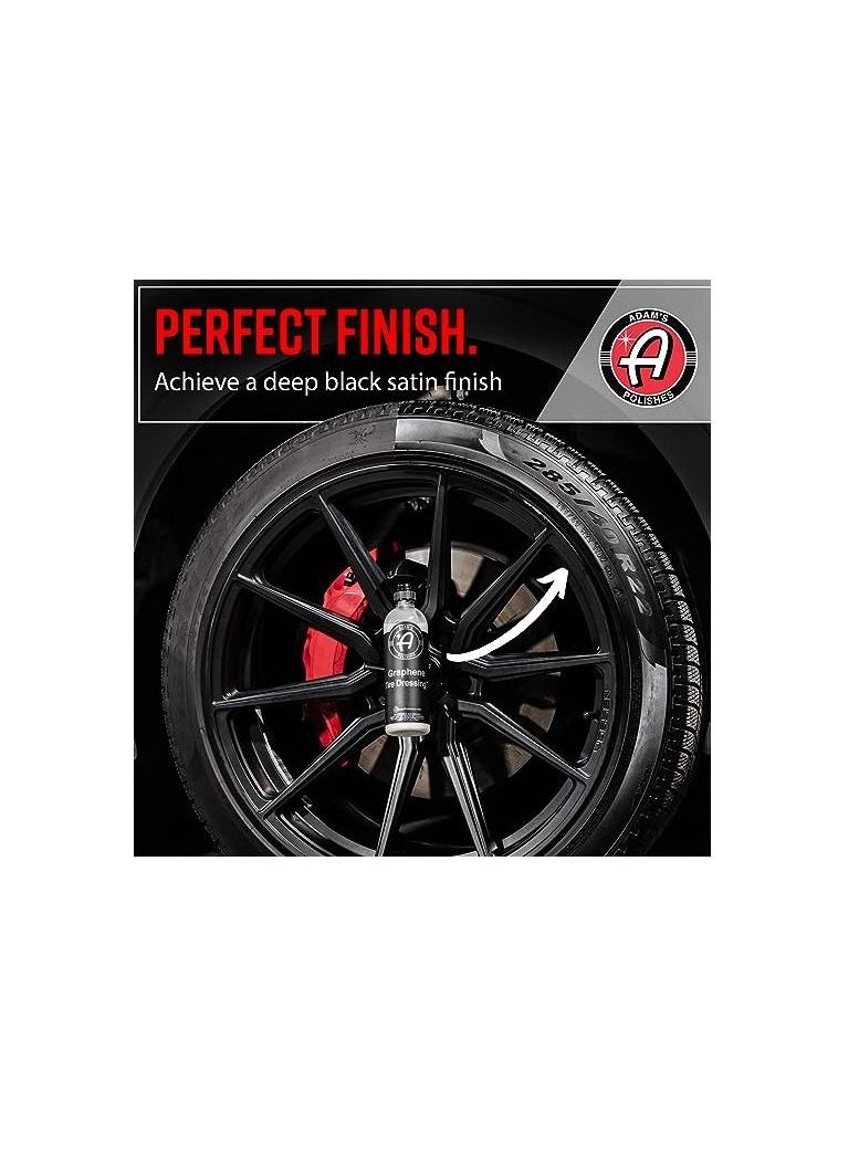 Adam's Polishes - Adam's Graphene Tire Dressing Deep Black Finish W/Graphene Non Greasy Car Detailing Use W/Tire Applicator After Tire Cleaner & Wheel Cleaner Ceramic Coating Like Tire Protection (2-Pack). - Image 1