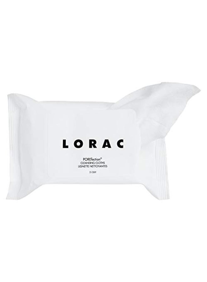 Lorac POREfection Cleansing Wipes Swipes Away Makeup Dirt Oil Gentle Safe for Sensitive Eyes Cruelty Free - Image 1