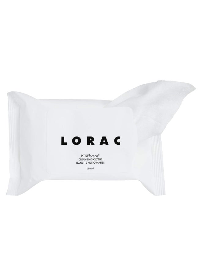 Lorac POREfection Cleansing Wipes Swipes Away Makeup Dirt Oil Gentle Safe for Sensitive Eyes Cruelty Free - Image 2