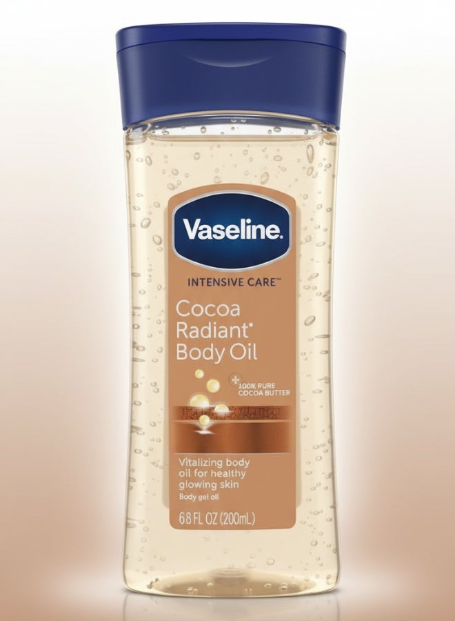 فازلين زيت الجسم انتنسيف كير كاكاو راديانت 200 مل لترطيب وتغذية البشرة بزبدة الكاكاو وفيتامين هـ