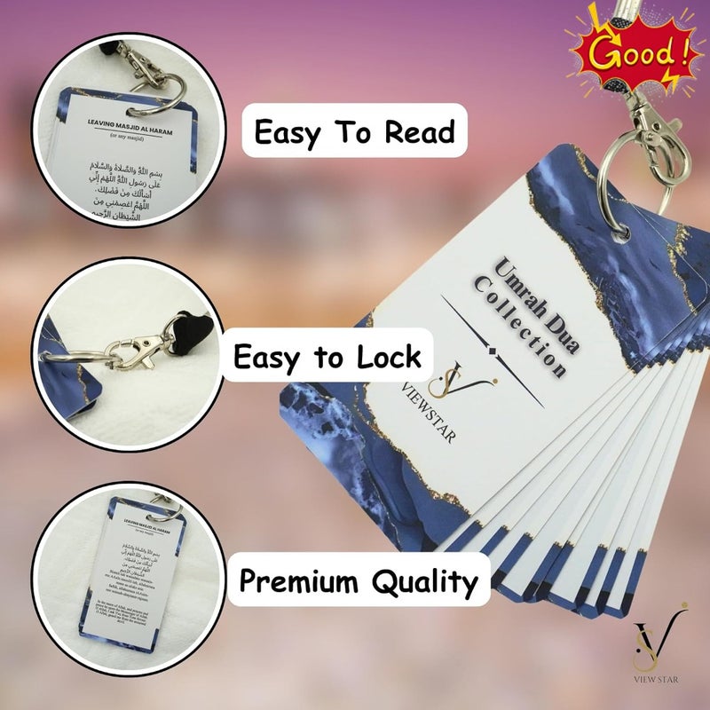 Ihram Set for Men 5 Pcs Hajj and Umrah Ahram Towels with Built-in Belt Bag, Ahram Bag, Umrah Dua Card, Tawaf Counter Tasbeeh and Pins - Image 5