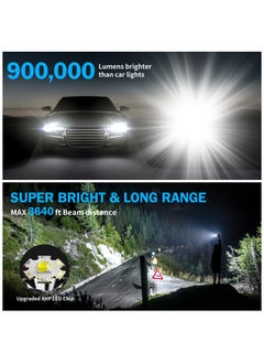 ZLH HITY ZLH HITY Flashlights High Lumens Rechargeable Flashlights, 900,000 Lumens LED Flashlight, Bright Tactical Flashlight with Zoom, 5 Modes, IPX7 Waterproof, Handheld Flashlights for Emergencies, Camping  - Image 2