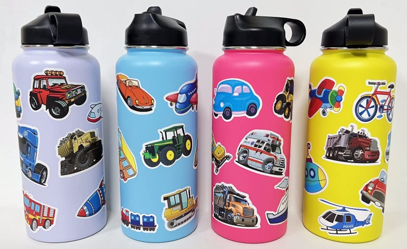 Aowplc Transportation Stickers 200 Pcs Vehicle Stickers Pack for Kids Party Favors Supplies with Construction Truck, Car, Boat, Airplane, and More - Image 4