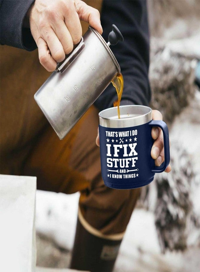 AMAZPRINTS Gifts for Men, Grandpa, Him from Daughter, Son - Dad Birthday Gift Ideas - Dad Gifts for Christmas - Men Mug 14oz, Navy Insulated Stainless Steel - Image 4