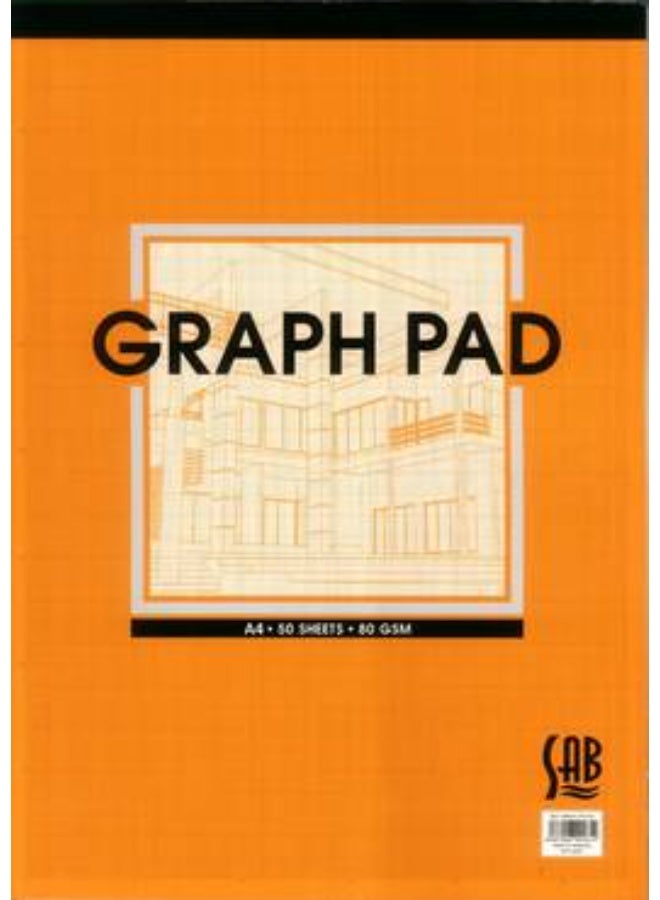 SAB Graph Pad 80gsm, 50sheets, A4 size - Image 1