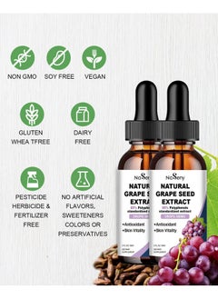 Grape Seed Extract Liquid Drops Standardized to 95% Polyphenols-300 mg Grape Seed Maximum Strength Standardized Extract, High Absorption Liquid Grape Seed Extract Drops -Non-GMO (2 Bottles) - pzsku/Z00077C8A76F92BF9CC03Z/45/_/1740202635/9ce8ecfe-8dc1-47ee-ac43-1e9929eb6c4a