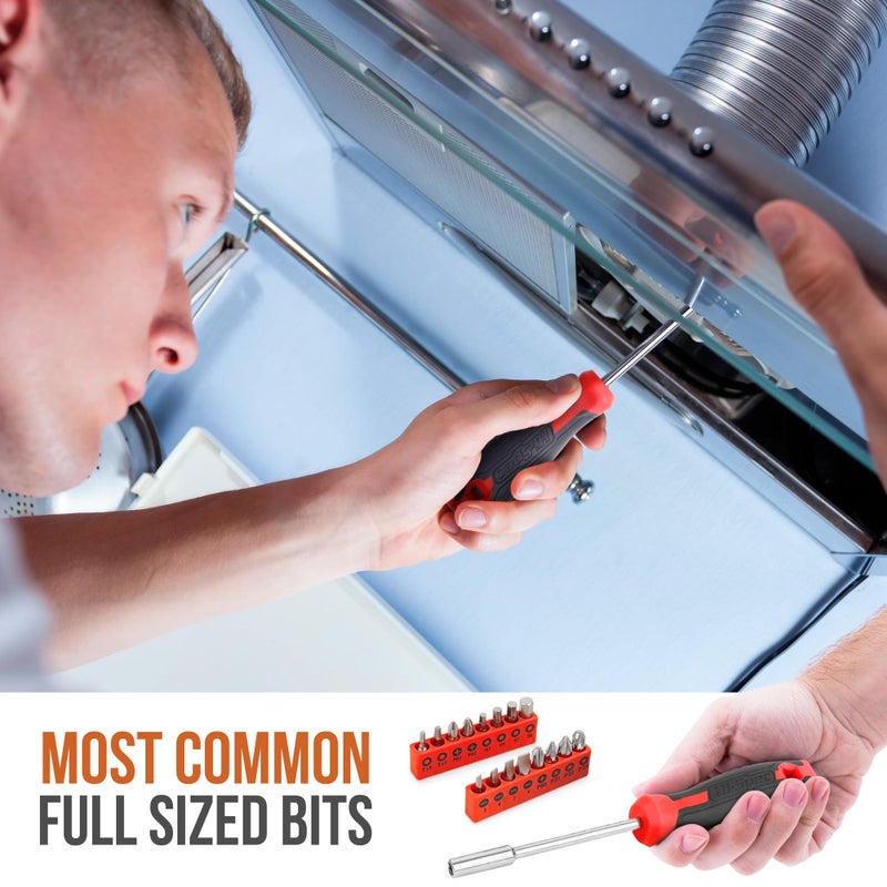 Hi-Spec 42pc Red Household DIY Small Tool Kit. Toolbox Set of Starter Basic Tools Kit for Home & Office - Image 4