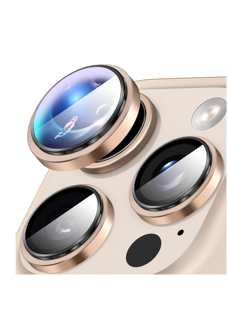 Camera Lens Protector for iPhone 16 Pro/iPhone 16 Pro Max , HD Tempered Metal Glass Camera Screen Protector Cover Film Accessories, Bronze - Image 1