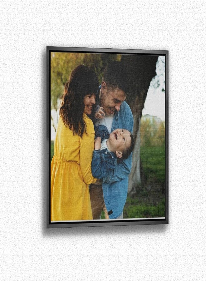 Printodelivery إطار صور قماشي شخصي من Printodelivery مقاس 12x12 بوصة مع إطار عائم، لوحة جدارية مخصصة للصور لتزيين المنزل، هدية زفاف، هدية عيد ميلاد، ديكور مكتبي - Image 1
