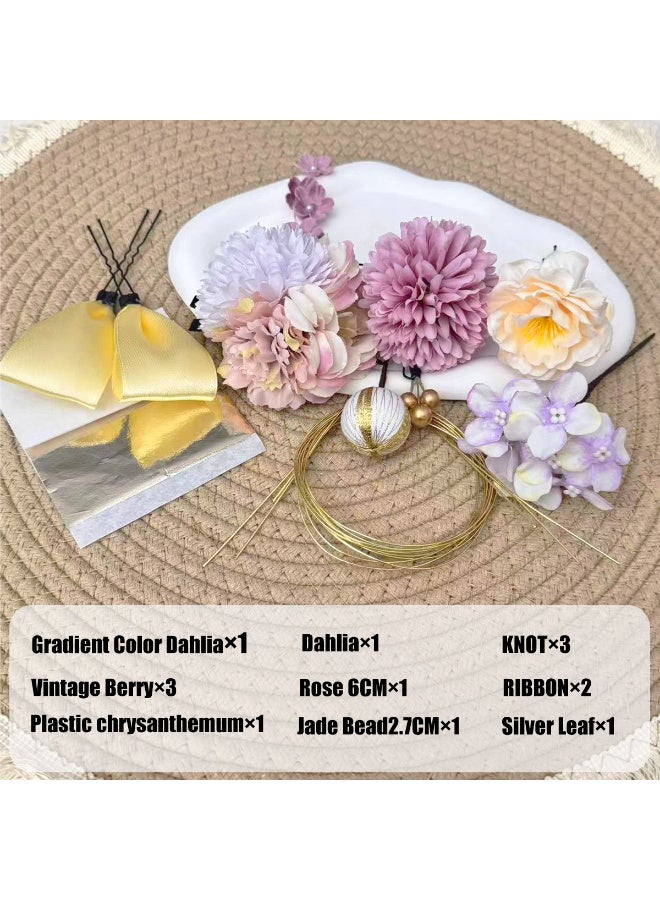 Mejora Japanese Style Coming of Age Ceremony,Flower Hair Clip, Nonslip Flower Claw Clips,Cute Wedding Bridesmaid Catch for Thick Thin Hair - Image 3
