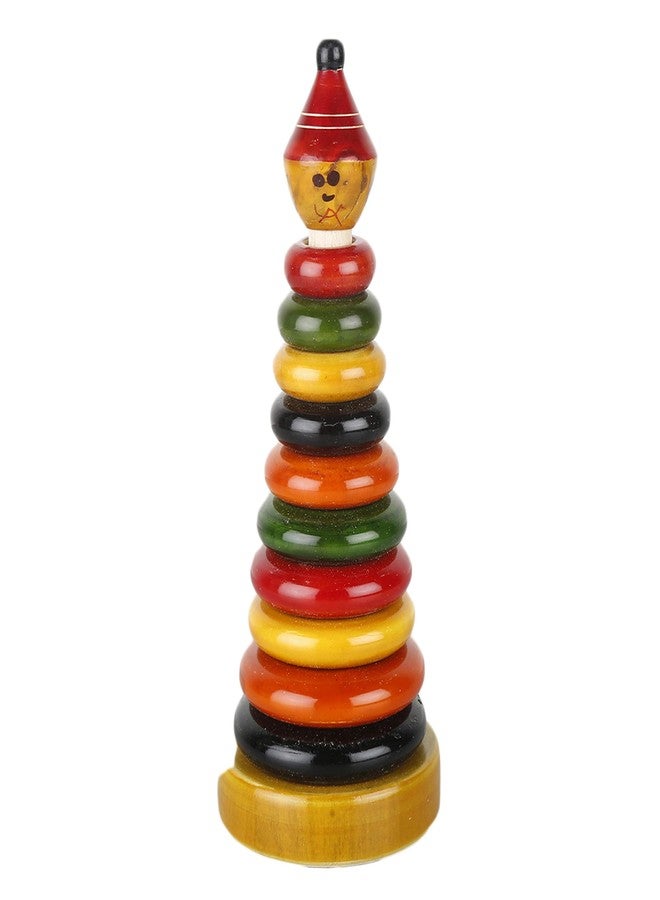 Sri Balajee Bangles Hand Painted - Nesting Doll - Wooden Decoration Gift Doll - Stacking Nested Wood Dolls for Kids - Set of 1, Joker Doll, Multicolor - Image 1
