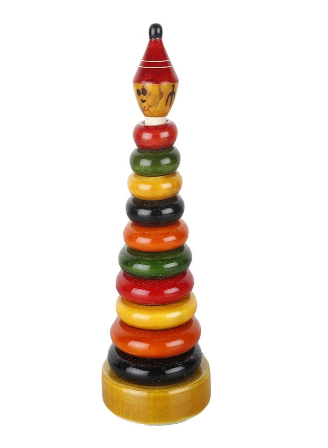 Sri Balajee Bangles Hand Painted - Nesting Doll - Wooden Decoration Gift Doll - Stacking Nested Wood Dolls for Kids - Set of 1, Joker Doll, Multicolor - Image 2