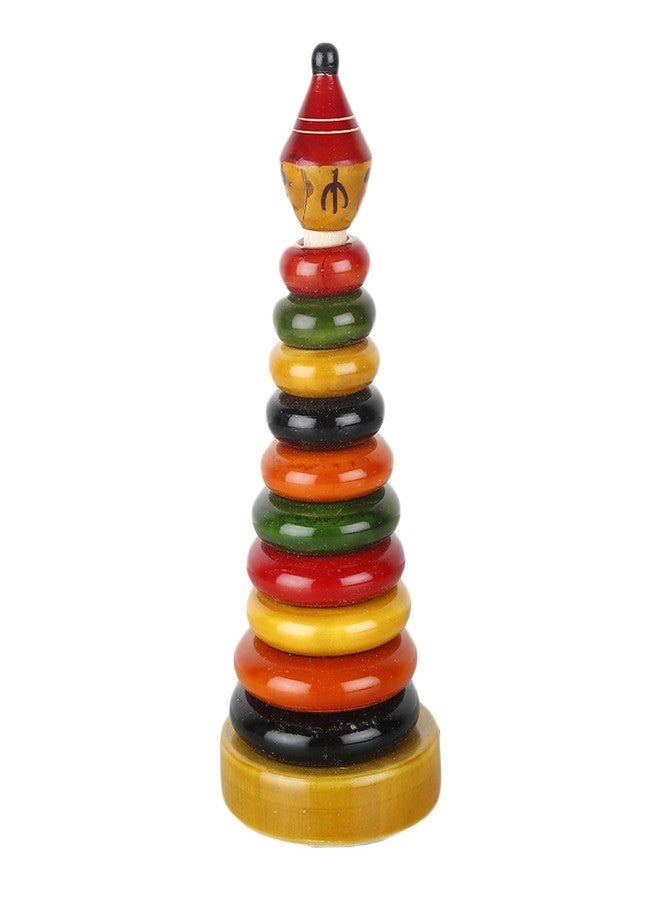 Sri Balajee Bangles Hand Painted - Nesting Doll - Wooden Decoration Gift Doll - Stacking Nested Wood Dolls for Kids - Set of 1, Joker Doll, Multicolor - Image 3