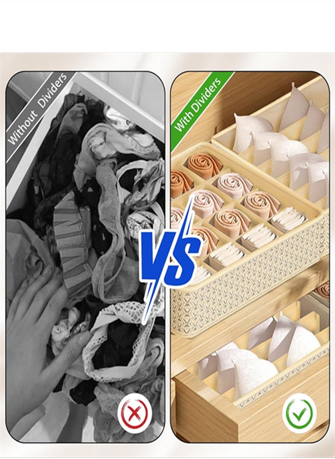 3PCS Foldable Closet Organizers Storage Set, Dresser Drawer Organizers, Underwear Organizer Dividers, Storage Box for Socks, Sweater, Scarves, Baby Clothes and Jeans