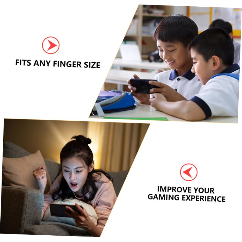 5 Pairs Anti Sweat Touch Screen Finger Sleeves For Mobile Gaming Black - Image 3