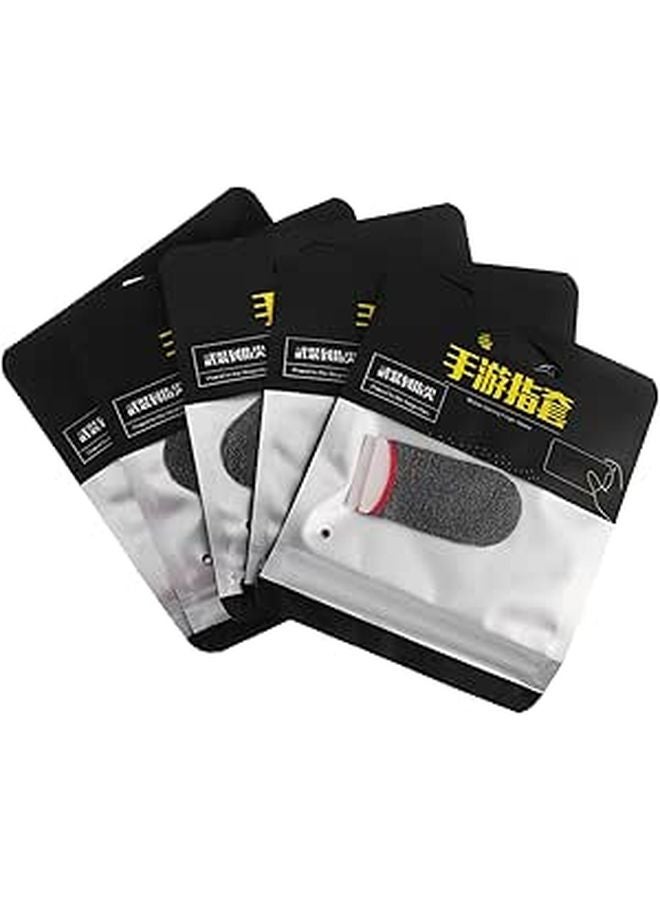 5 Pairs Anti Sweat Touch Screen Finger Sleeves For Mobile Gaming Black - Image 1