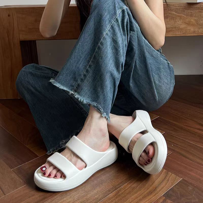 Women's Cloud Slides Thick Sole Platform Sandals 2025 New Beach Slippers - Image 1