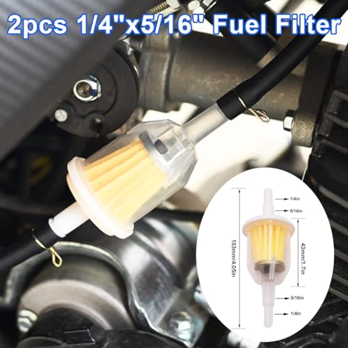 Tnisesm 5/16"(8MM) Inch ID Fuel Line kits, 2 Meter / 6-Foot Fuel Line + 2Pcs 1/4 Inch X 5/16 Inch Gas Inline Fuel Filters with Magnet +10 Pcs 15/32''-9/16'' Mini Fuel Hose Clamps Adjustable - Image 4
