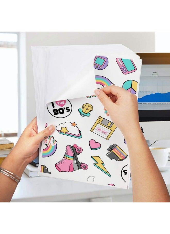 QYH - Premium Printable Vinyl Sticker Paper 50 Matte White Waterproof Decal Paper Sheets For Inkjet Printer Standard Letter Size 8.5X11 - Image 1
