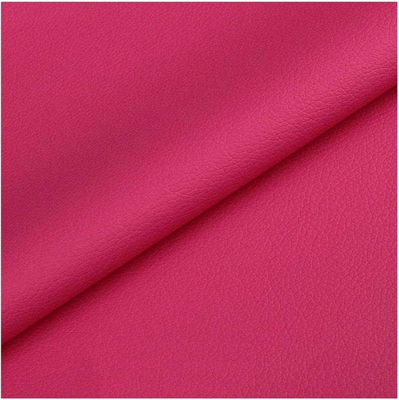 Faux Leather Sheets，Faux Leather Material， PVC Fabric Leather Leatherette Faux Leather Upholstery Crafts DIY Sewings Sofa(Rose Red,1.37x1m) - Image 1