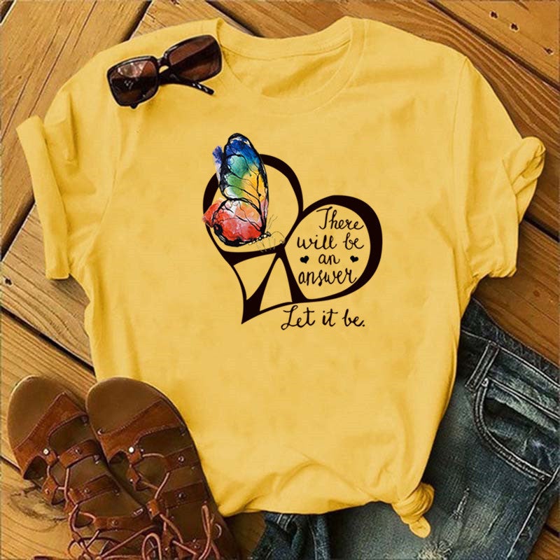 2020 AliExpress wish ebay Amazon foreign trade independent station womens Christmas Animal Flower short sleeve Yellow 