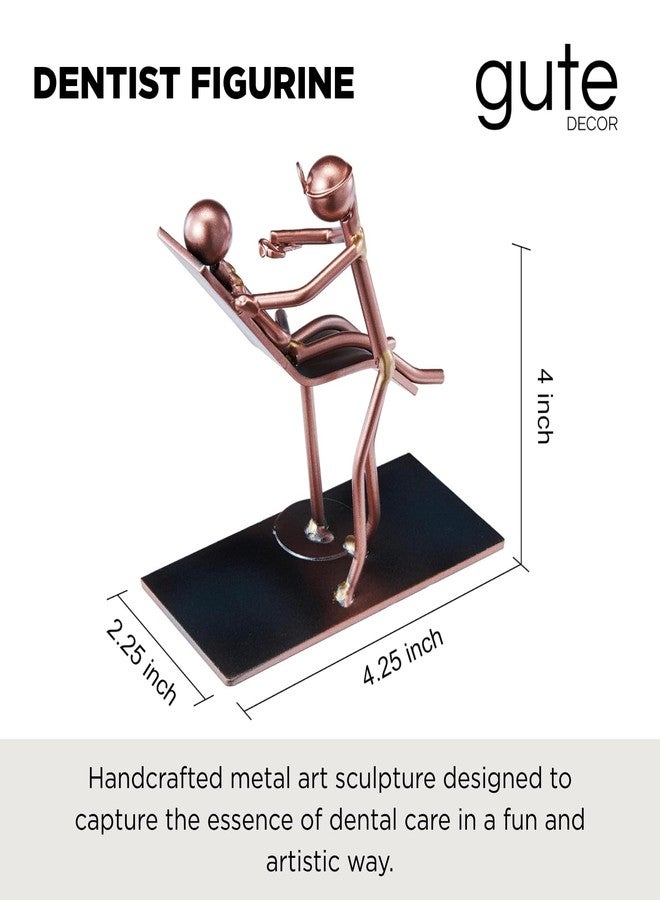 Gute Dentist Craft Handmade Figurine – 4" L x 4" H – Recycled Metal Sculpture & Hand Welded Bronze Finish Art Gift – Desk Accessories, Dental Office Decor & Dentist Appreciation Gifts for Men and Women - Image 2