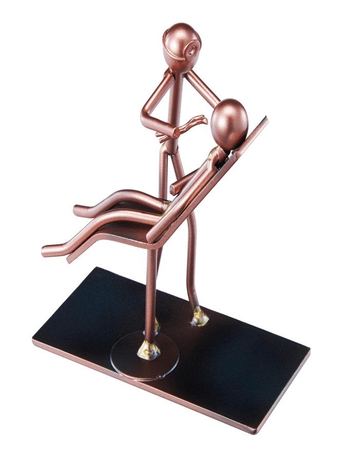 Gute Dentist Craft Handmade Figurine – 4" L x 4" H – Recycled Metal Sculpture & Hand Welded Bronze Finish Art Gift – Desk Accessories, Dental Office Decor & Dentist Appreciation Gifts for Men and Women - Image 1
