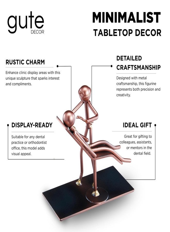 Gute Dentist Craft Handmade Figurine – 4" L x 4" H – Recycled Metal Sculpture & Hand Welded Bronze Finish Art Gift – Desk Accessories, Dental Office Decor & Dentist Appreciation Gifts for Men and Women - Image 3