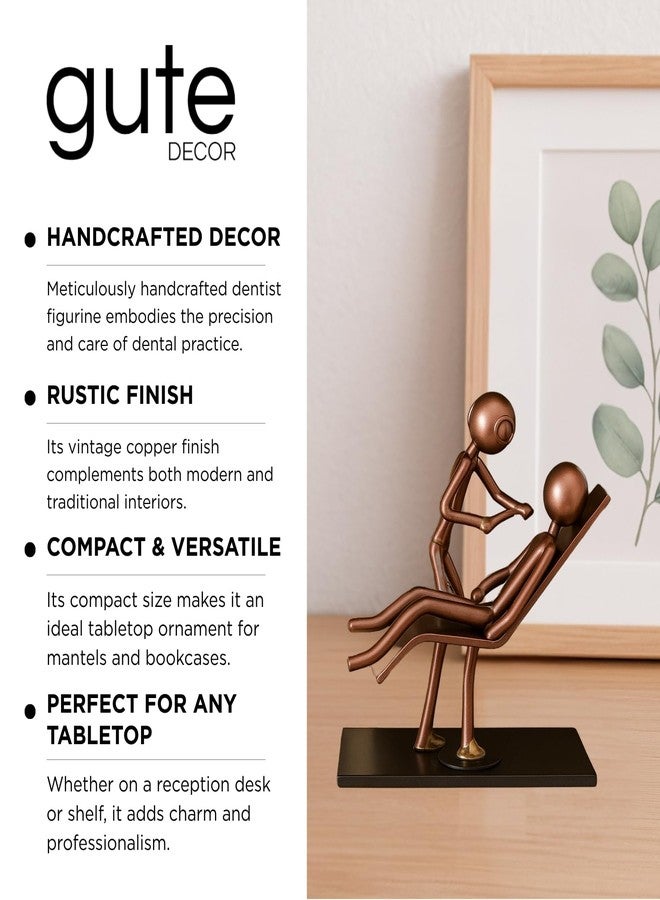 Gute Dentist Craft Handmade Figurine – 4" L x 4" H – Recycled Metal Sculpture & Hand Welded Bronze Finish Art Gift – Desk Accessories, Dental Office Decor & Dentist Appreciation Gifts for Men and Women - Image 4