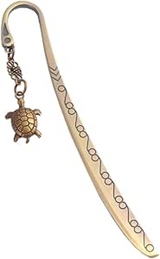 DOITOOL Creative Vintage Metal Bookmark Little Turtle Shape Design Cute Animal Pattern Page Marker For Office School Home Reading