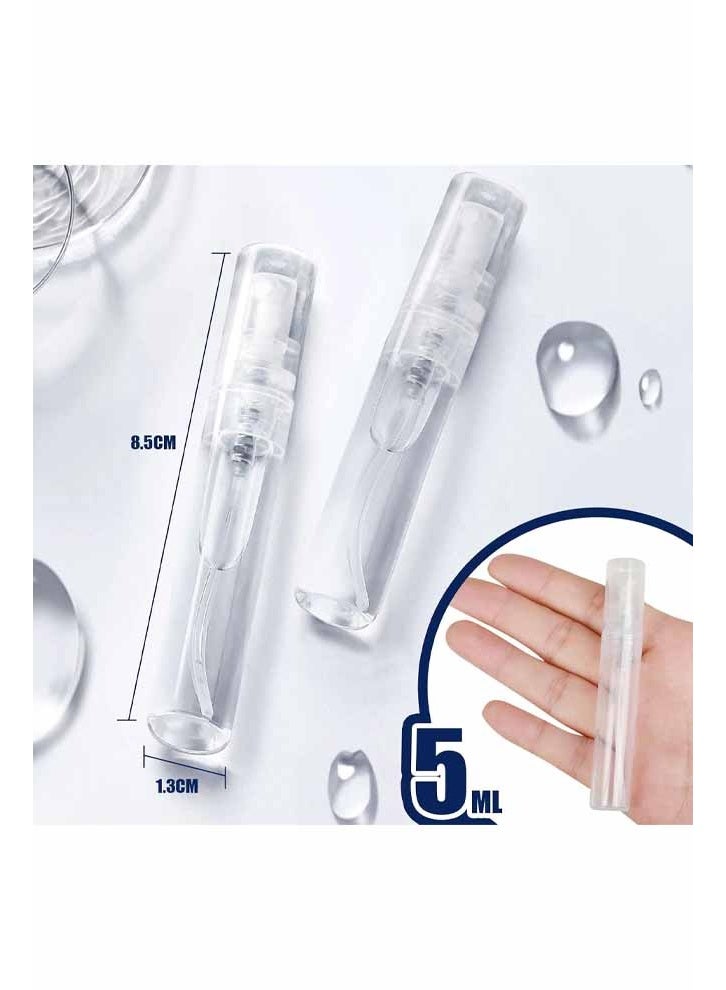 30Pack Mini Spray Bottle,  5ml Mini Plastic Spray Bottle Empty, Fine Mist Refillable Mini Perfume Bottle, Perfume Atomizer, Small Sample Containers, Plastic Portable Travel Bottle, Clear - Image 2