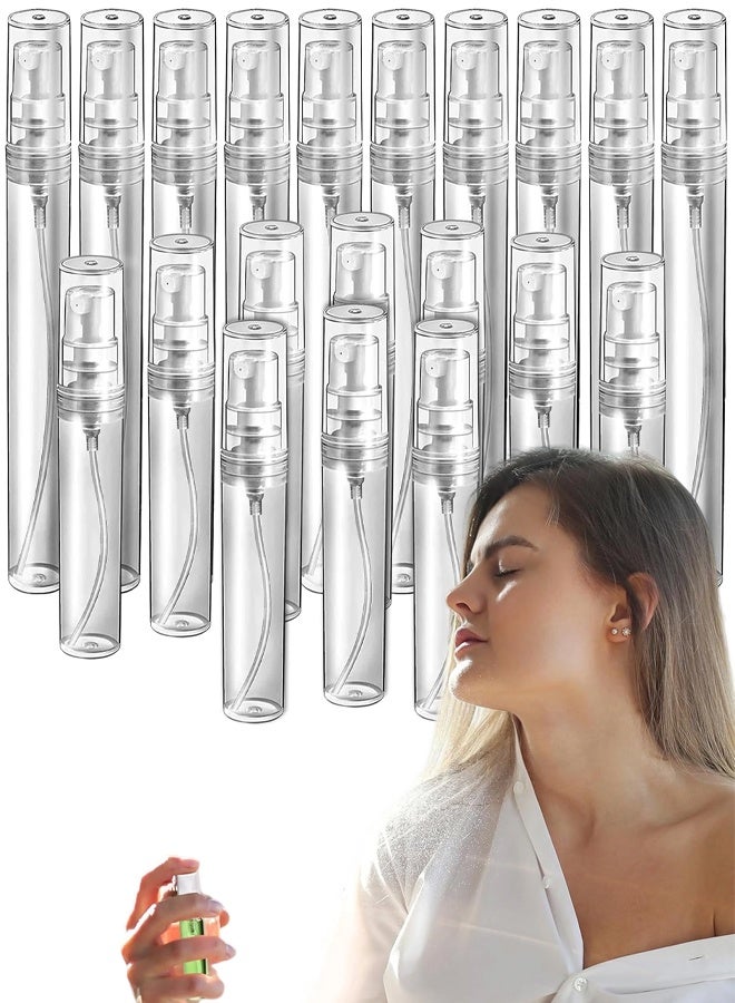 30Pack Mini Spray Bottle,  5ml Mini Plastic Spray Bottle Empty, Fine Mist Refillable Mini Perfume Bottle, Perfume Atomizer, Small Sample Containers, Plastic Portable Travel Bottle, Clear - Image 1