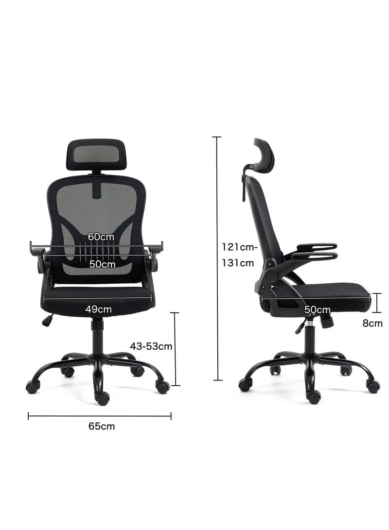 آن فش طقم مكتب وكرسي: كرسي مكتب شبكي مريح، مكتب ألعاب على شكل حرف L بطول 120 سم، كرسي مكتب مزود بدعم قطني قابل للتعديل، مكتب كمبيوتر متعدد الوظائف مع رف تخزين وأدراج. - Image 3