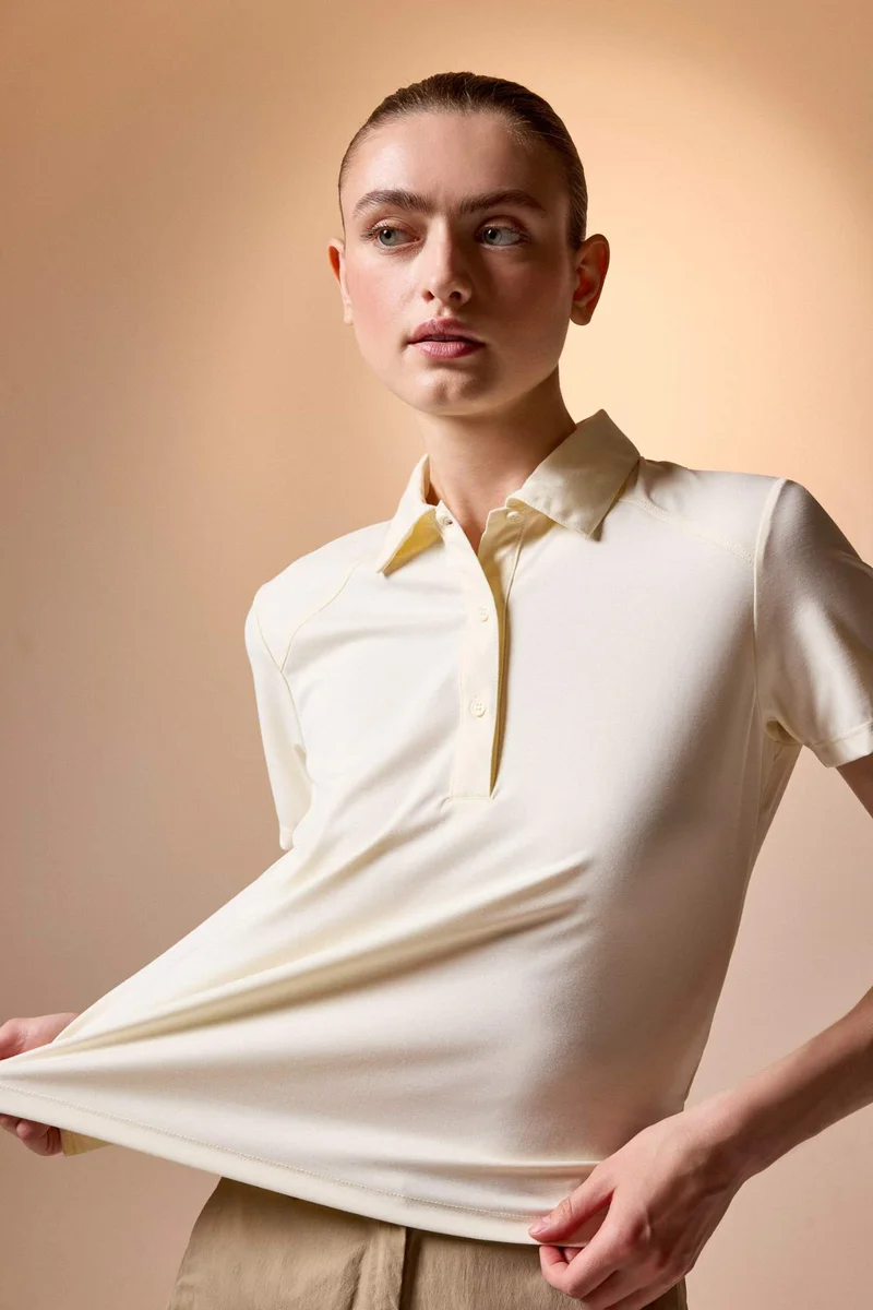 Defacto  Standard Fit Sports Silk Polo T-Shirt for Women | Best Price UAE