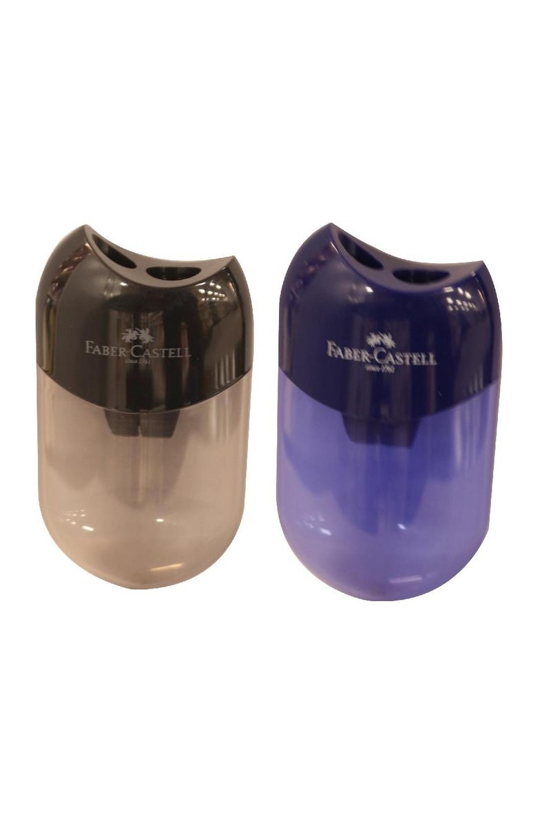 مبراة جيب بفتحتين بألوان متنوعة