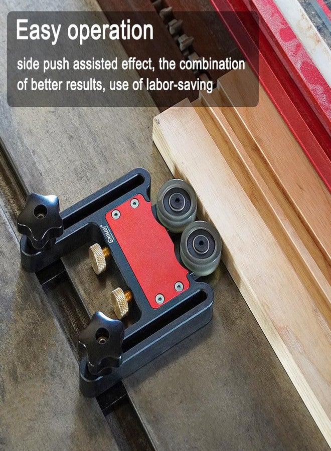Vislone Aluminum Alloy Table Saws Pressing Feeder Guide Board Fixing Bearing Wheel for T Tracks Fence Woodworking Bearing Feeding Roller Feeder - Image 2