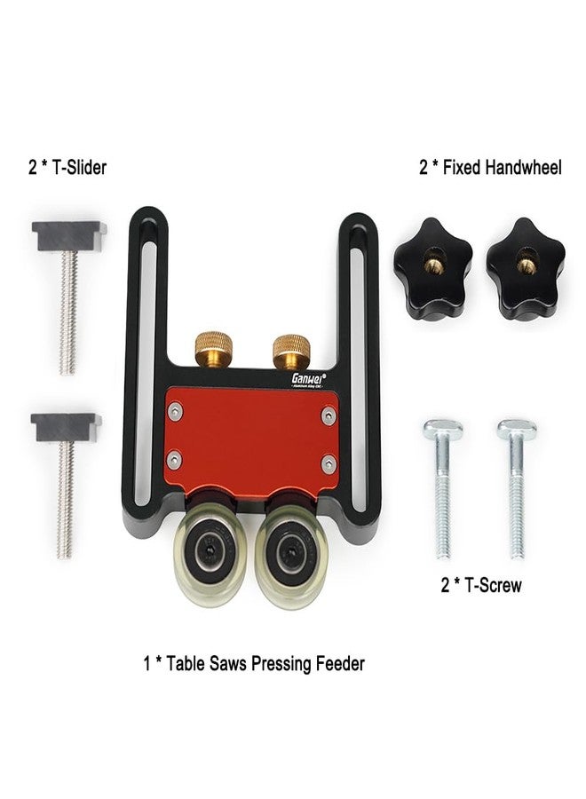 Vislone Aluminum Alloy Table Saws Pressing Feeder Guide Board Fixing Bearing Wheel for T Tracks Fence Woodworking Bearing Feeding Roller Feeder - Image 4