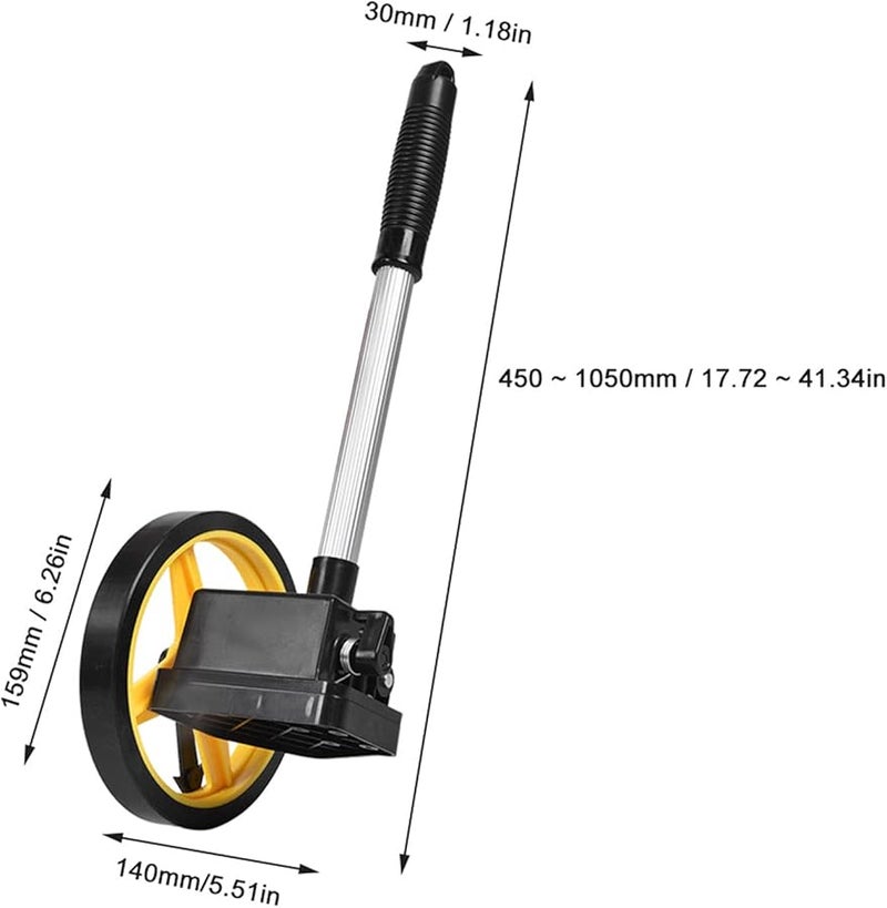 Distance Measuring Wheel Portable Small Wheel 0 9999 9m Roller For Multiple Purposes - Image 3