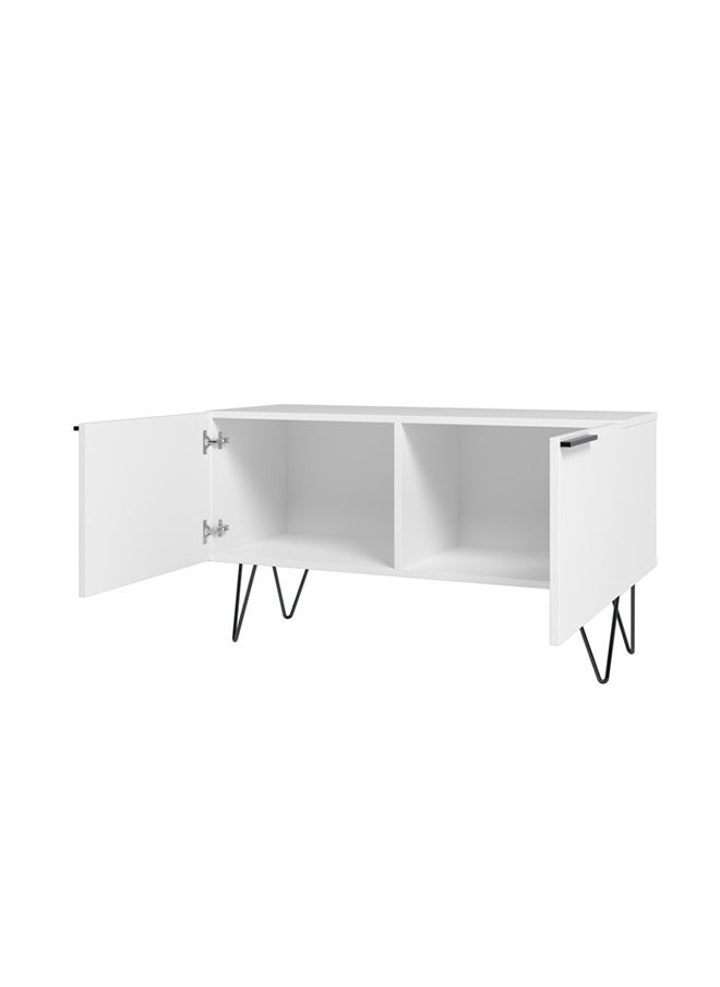 Home Box Wooden Coffee Table With Storage For Living Room  Mdp 15Mm Color White 36.5 x 90 x 50.4 cm  - Image 4