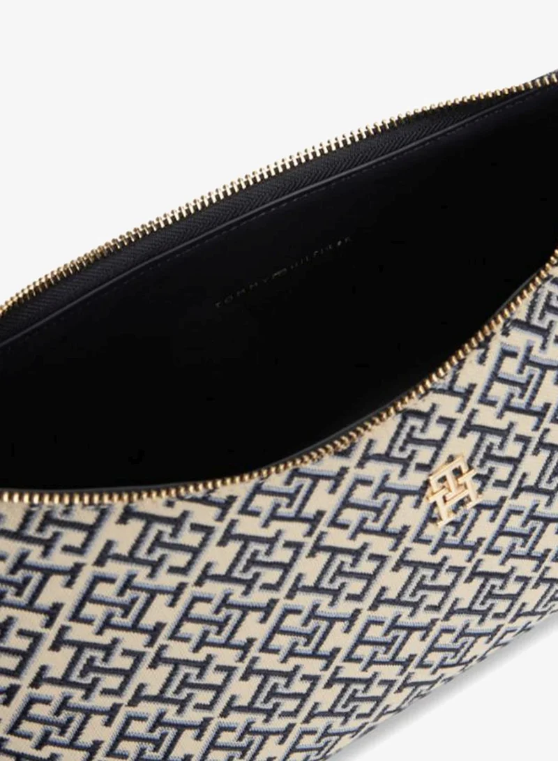 Tommy Hilfiger Blue Mono Hilfiger Icon Jacquard Shoulder Bag for Women | Best Price UAE