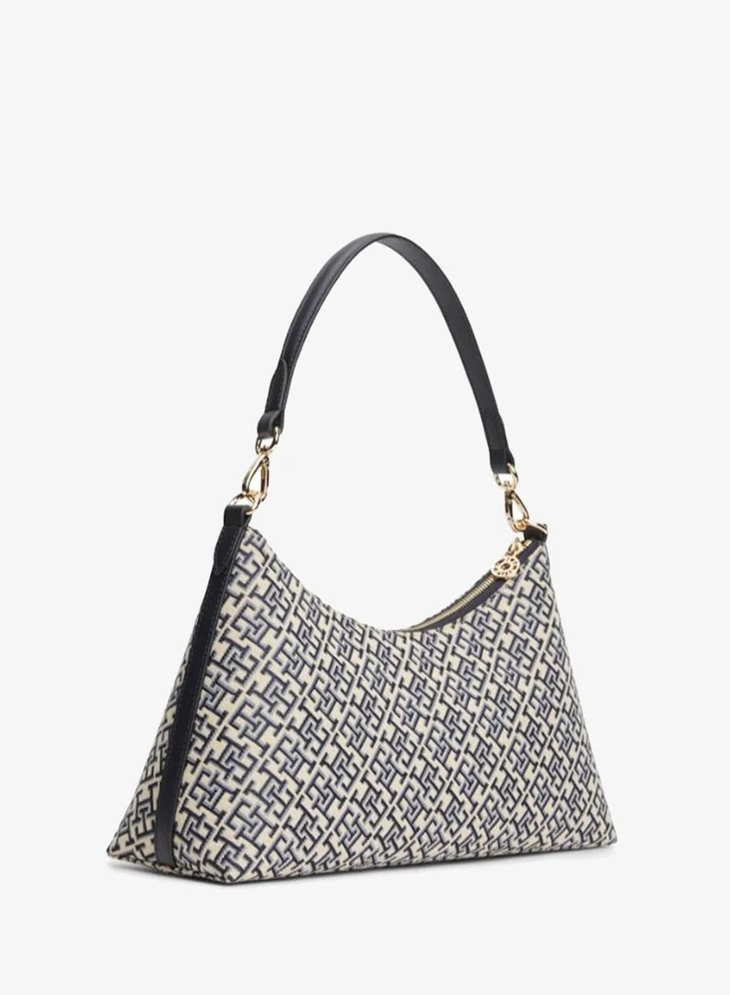 Tommy Hilfiger Blue Mono Hilfiger Icon Jacquard Shoulder Bag for Women | Best Price UAE